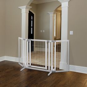 Richel Premium Plus Freestanding Pet Gate (Option: Origami White)
